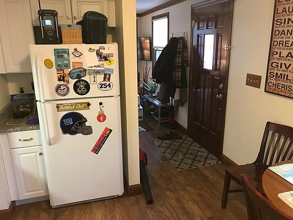 kitchen with plank flooring