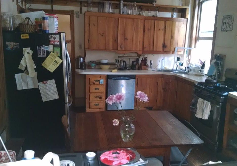 Large kitchen with storage