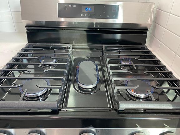 Brand new stainless steel appliances
