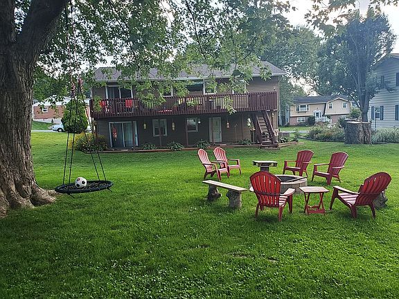 Backyard with Fire Pit