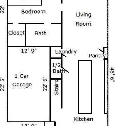 Laundry hookups are now in the back of the garage, and not the closet shown.