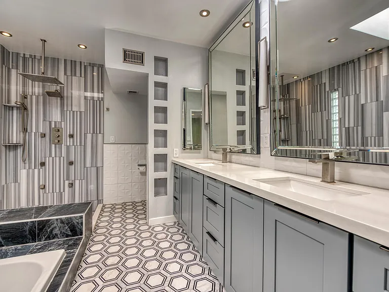 Primary Bath with shower system and soaking tub
