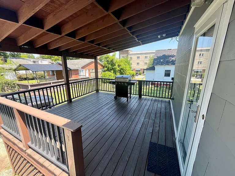 back door and spacious deck