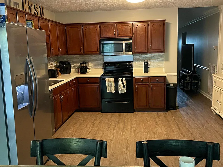 kitchen looking towards front of house