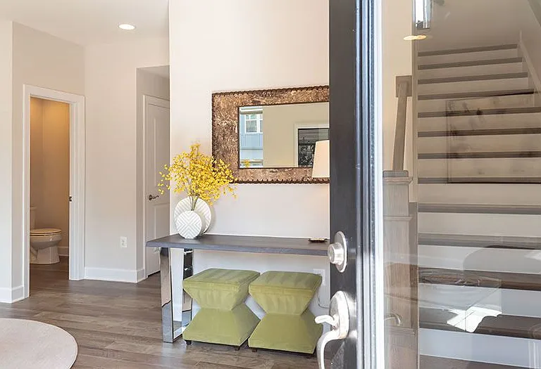 Stairs leading to the upper level.