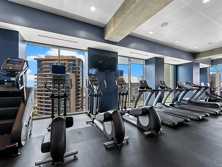 Rooftop fitness center