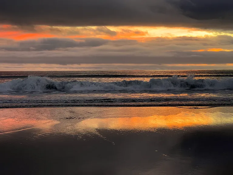 captivating coastal clouds at sunset