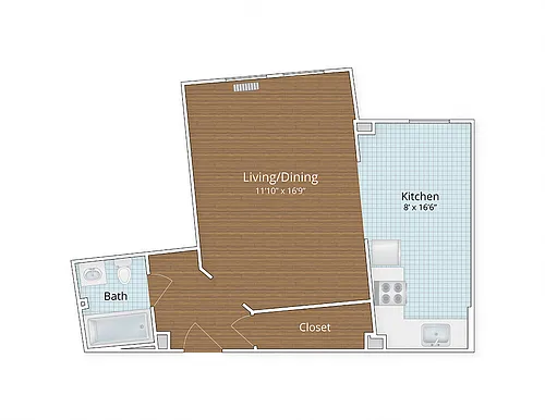 Floor plan Large Studio