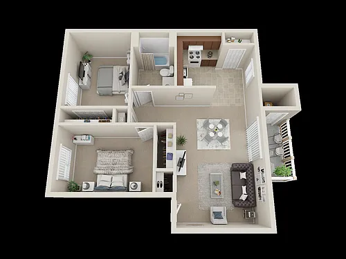 Floor plan 2-Bedroom
