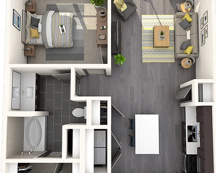 1 Bedroom | 1 Bath | 745 SF 1 Bedroom | 1 Bath | 745 SF