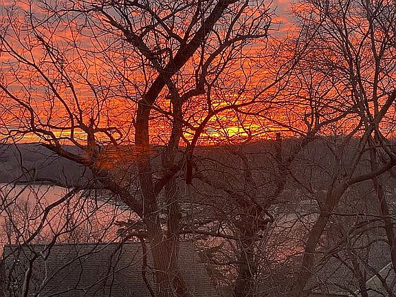 Sunrise from primary bedroom