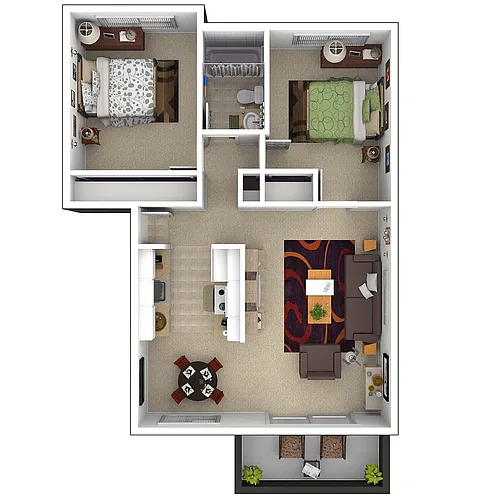 Floor plan 2x1 Large
