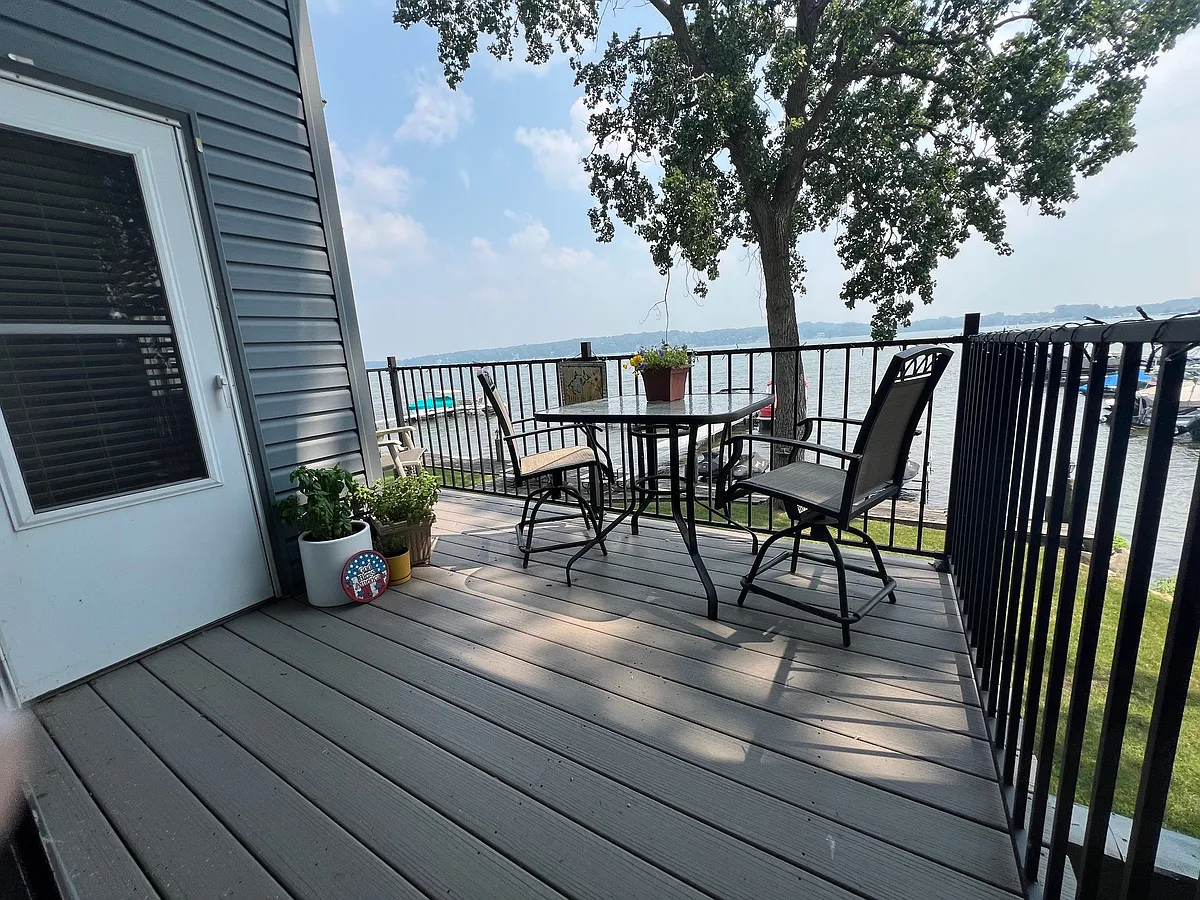 Deck view of lake(entrance from living room and main floor bedroom) - 536 N Cogswell Dr #6