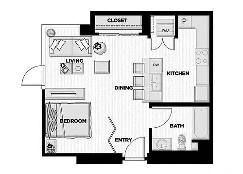 Floor plan Studio A