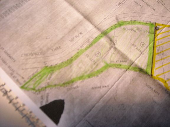 outlined tracts = 3 acres