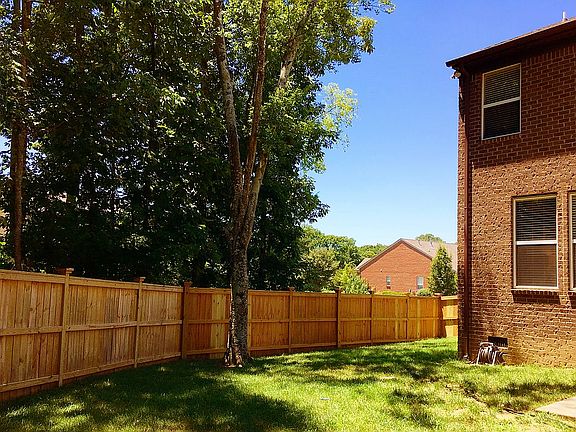 Fenced backyard