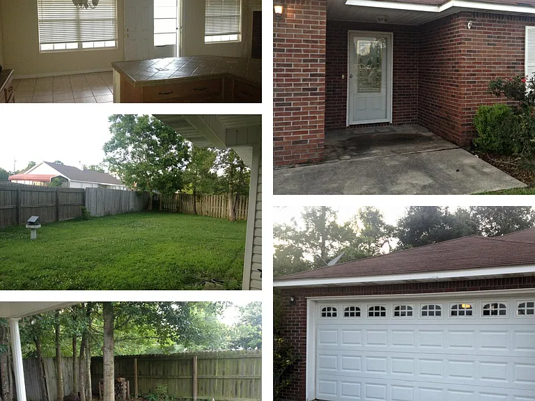 Fenced back yard