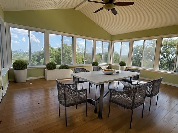 Virtually staged covered porch