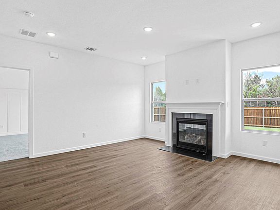 Cozy fireplace in great room