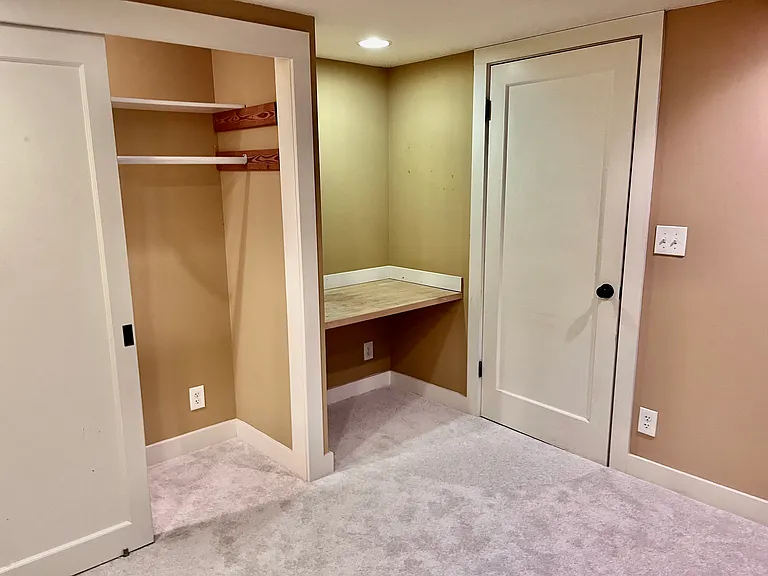 The 3 rooms are similar with built in desk and closet.