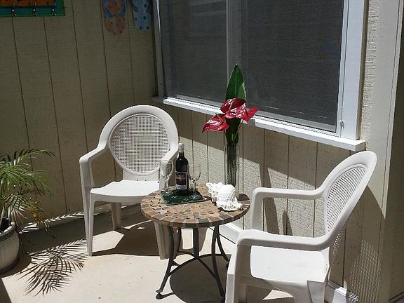 private lanai sitting area
