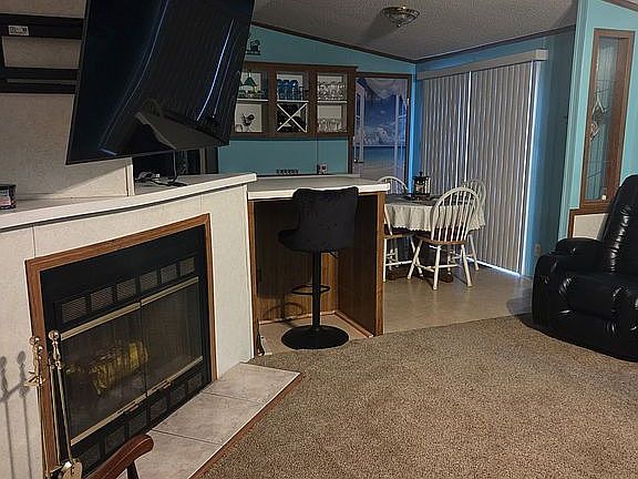 Wood Fireplace Lg Living Rm