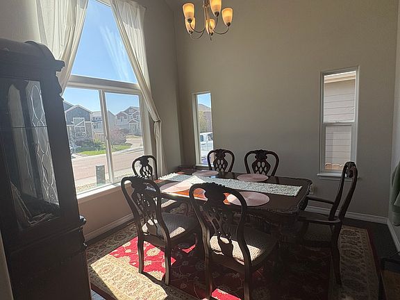 Naturally lit dining room