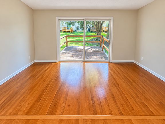 Living room and access to deck