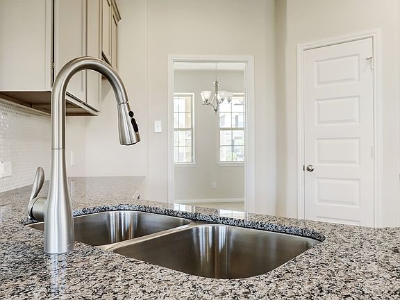Granite countertops in kitchen
