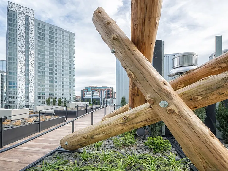 Large wooden art feature