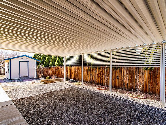 large covered carport    