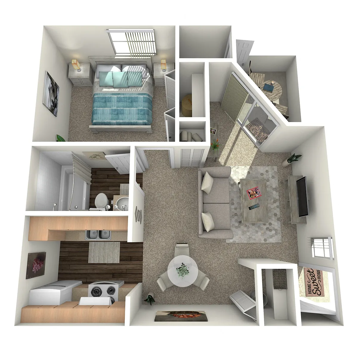 Floor plan 1 Bed 1 Bath