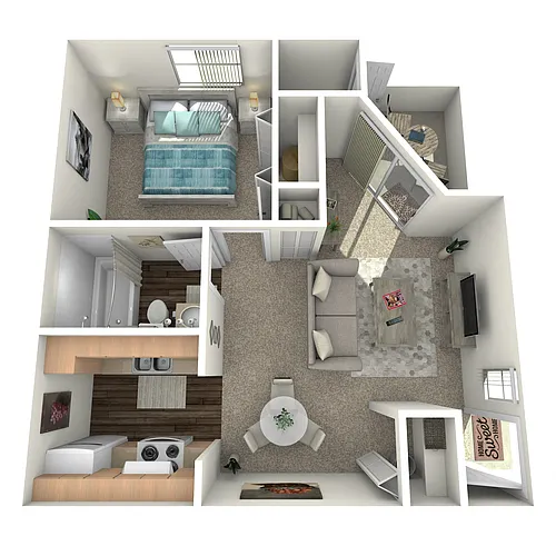 Floor plan 1 Bed 1 Bath