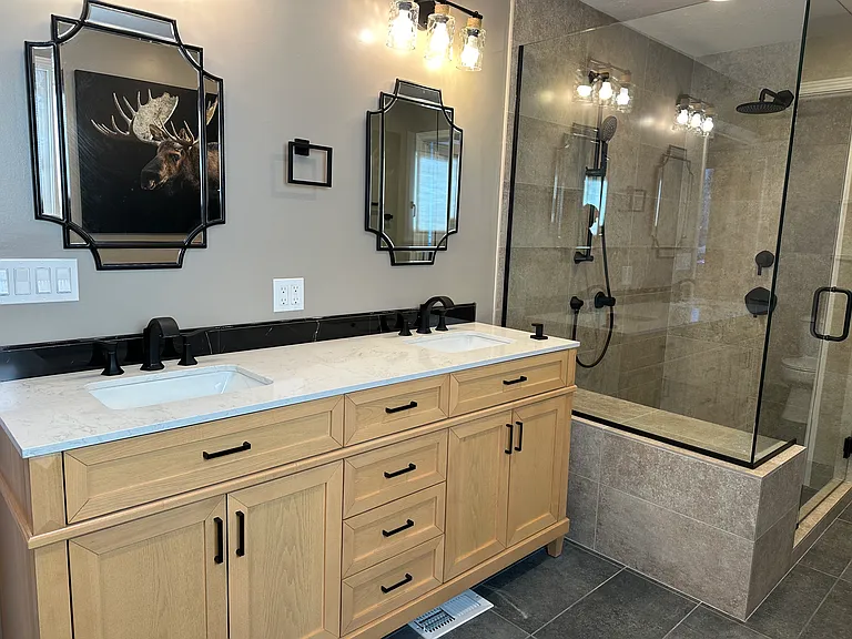 All new master bath