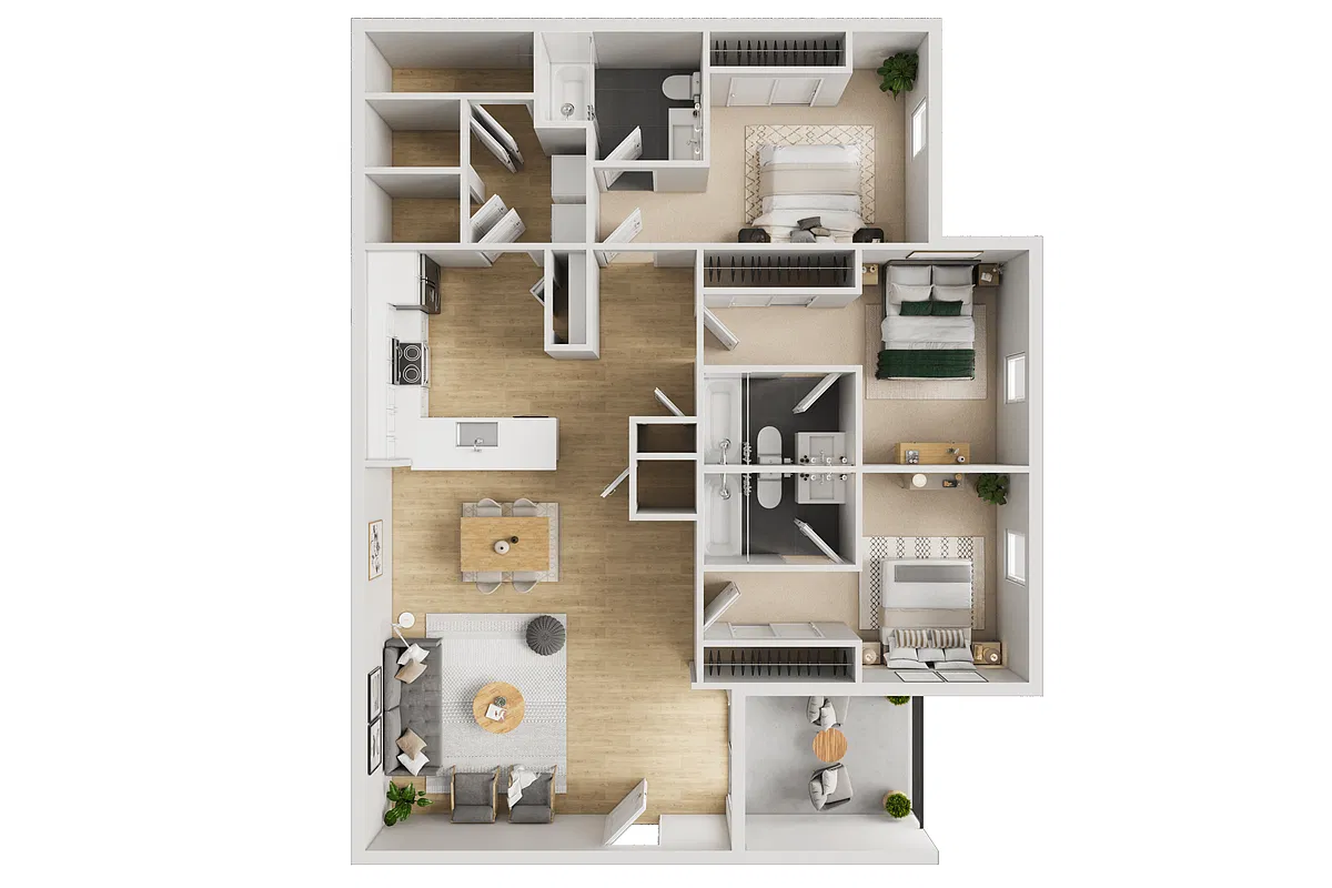 Floor plan HUB-3x3C
