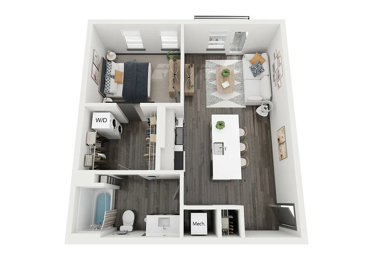 Floor plan One Bedroom/One Bathroom