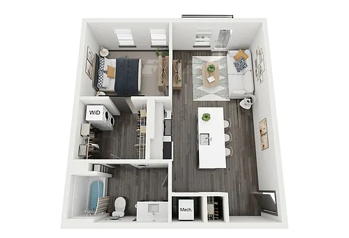 Floor plan One Bedroom/One Bathroom