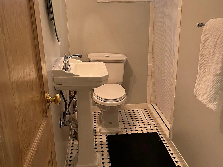 Basement bathroom.
