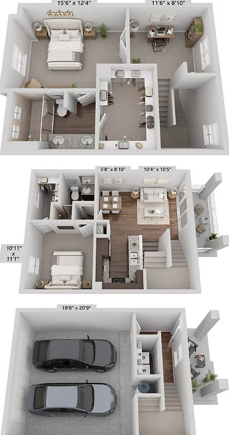 2 bed, 2.5 bath, 1194 sqft, $2,268 — Photo 3