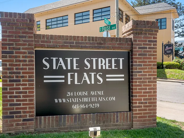 State Street Flats Apartments Monument Sign
