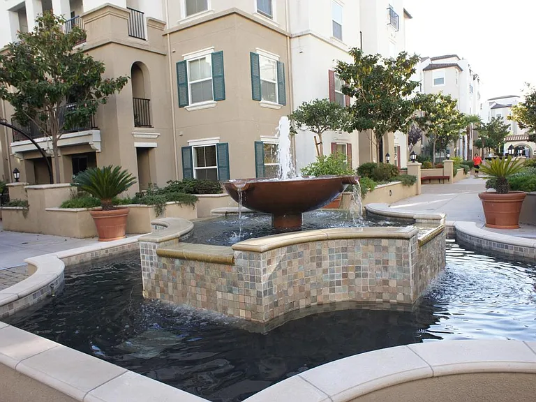 Courtyard area with water fountain