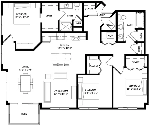 Floor plan 3 Bedroom