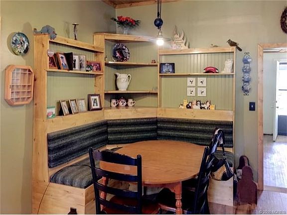 Built in eating nook with extra storage