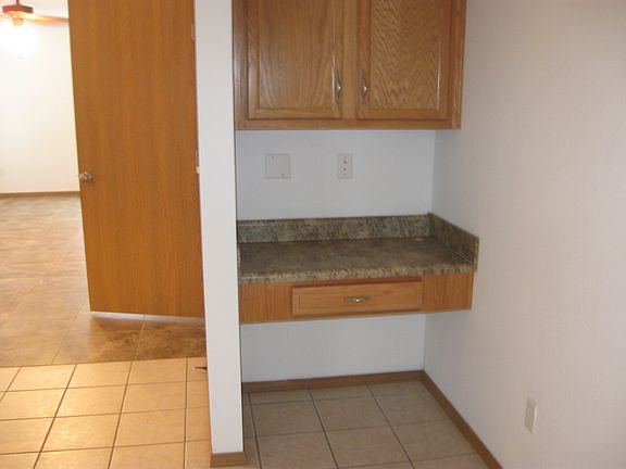 desk in kitchen