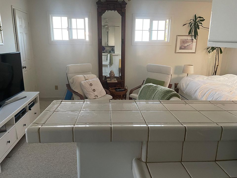 View of living area from kitchenette