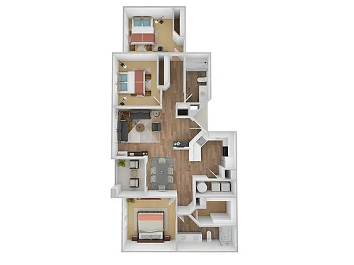 Floor plan 3 Bedroom C