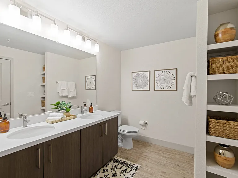 Unit Double Bathroom Vanity at Aventine Apartments in Hercules, CA 94547
