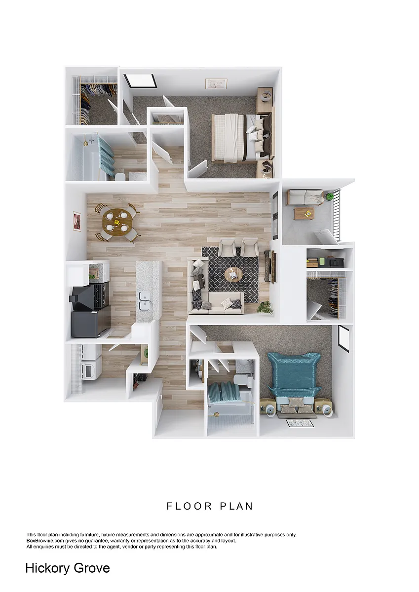 Floor plan 2 Bedroom, 2 Bathroom