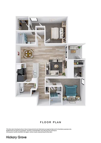 Floor plan 2 Bedroom, 2 Bathroom