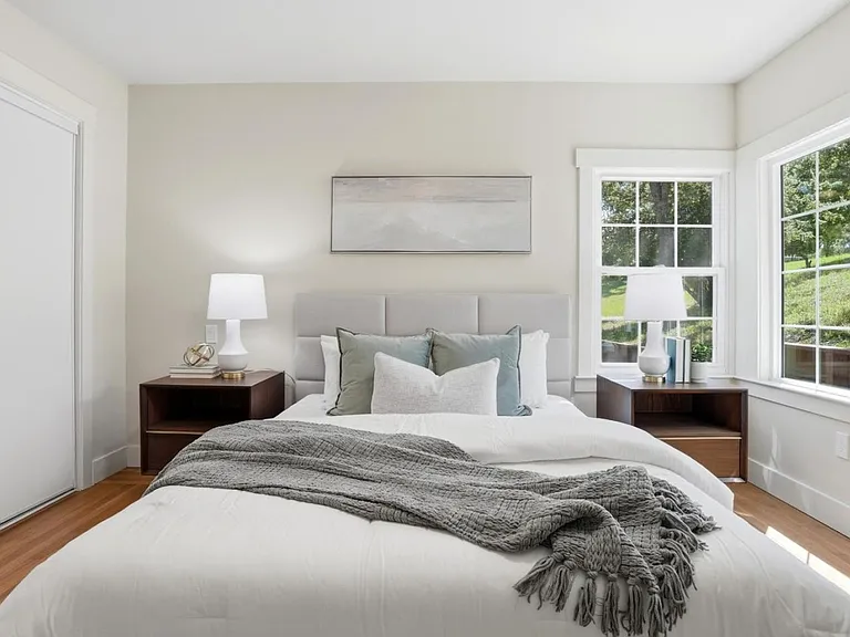 Bright bedroom #2 with large windows